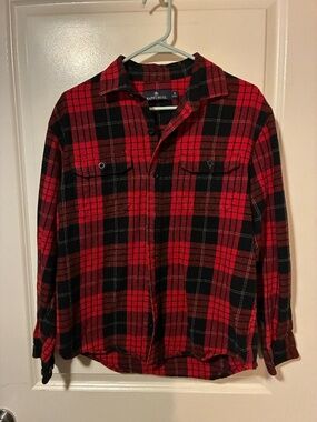Mens Medium Plaid Fleece